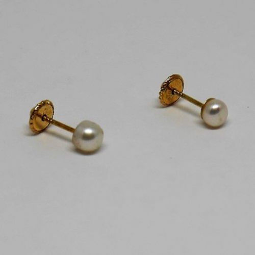 alt=\"pendientes niña de oro de ley 18 K. con perlas cultivadas japonesas\"