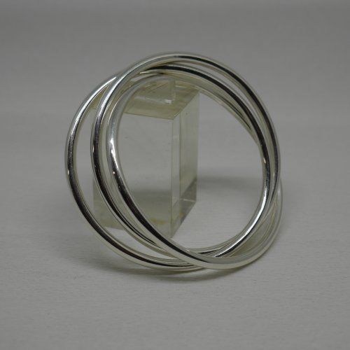 alt=\"Pulsera 3 aros de plata de ley 925 Mils.\"